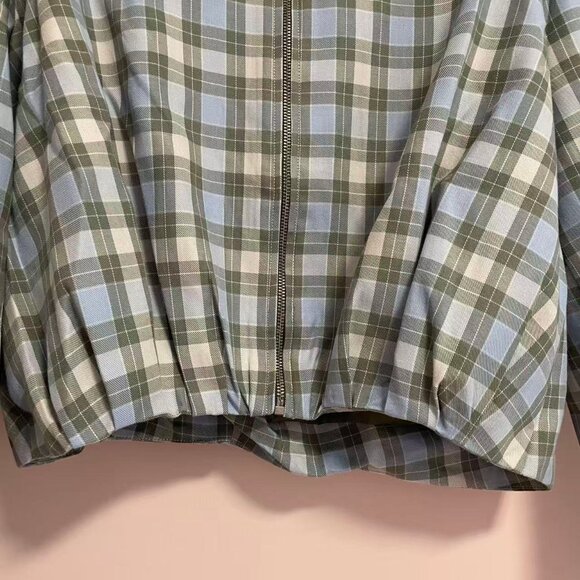 Checked draped jacket - Picture 5 of 14